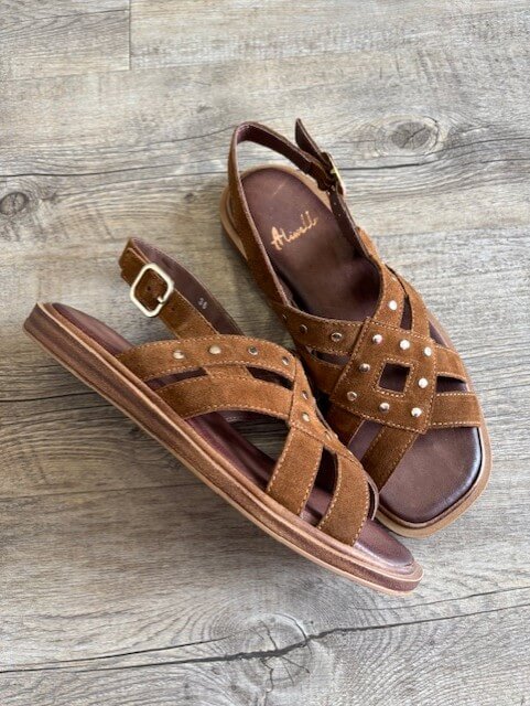 sandales-aliwell-laya-daim-cognac